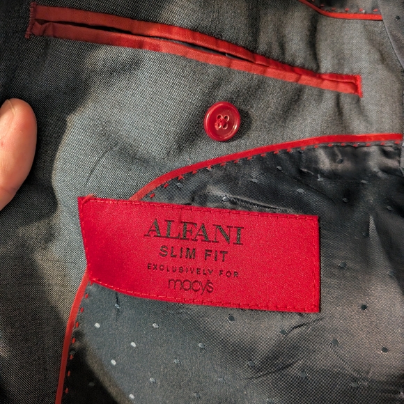 Alfani Men's Dark Gray Two-Button Sport Coat - Picture 6 of 6